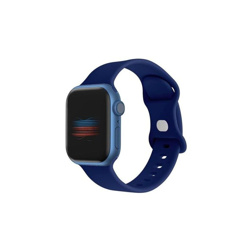 Worryfree Gadgets Silicone Sports Band for Apple Watch 42/44/45mm Dark Blue